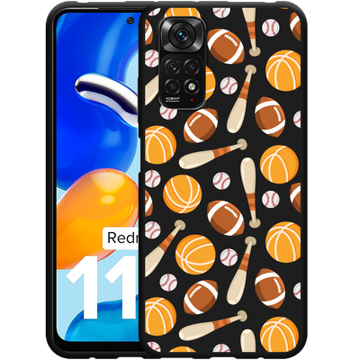 Cazy Hoesje Zwart geschikt voor Xiaomi Redmi Note 11/11S - American Sports