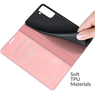 Cazy Wallet Magnetic Hoesje geschikt voor Samsung Galaxy S21 Plus - Roze