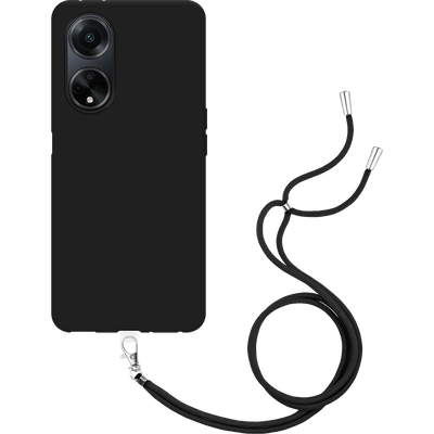 Just in Case Oppo A98 5G - Soft TPU Case with Necklace Strap - Black