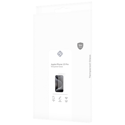 Cazy Tempered Glass Screen Protector geschikt voor iPhone 15 Pro - Transparant