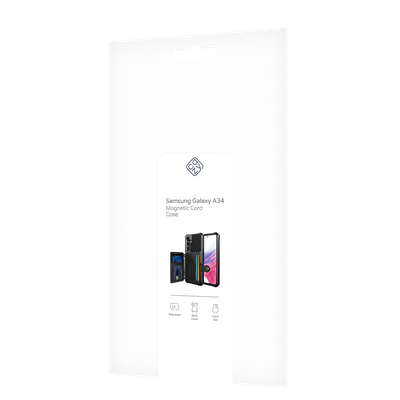 Cazy Magnetic Card Hoesje geschikt voor Samsung Galaxy A34 5G - Zwart