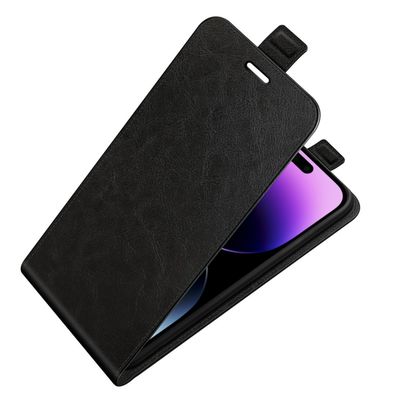 Cazy Flip Hoesje geschikt voor iPhone 14 Pro Max - Zwart