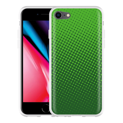 Cazy Hoesje geschikt voor iPhone 8 - Groene Cirkels