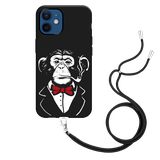 Hoesje met Koord Zwart geschikt voor iPhone 12/12 Pro - Smoking Chimp