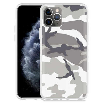 Cazy Hoesje geschikt voor iPhone 11 Pro - Camouflage Grey