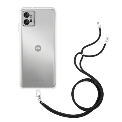 Just in Case Motorola Moto G32 - Soft TPU Case with Necklace Strap - Clear