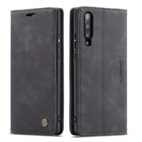 Caseme Hoesje geschikt voor Samsung Galaxy A50 - Retro Wallet Case - Zwart