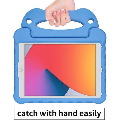 Cazy Kinderhoes geschikt voor iPad 2021 (9th Gen)/2020 (8th Gen)/iPad 2019 (7th Gen) - Kids Case Ultra - Met Screenprotector - Blauw
