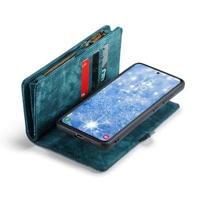 Samsung Galaxy S23 Hoesje - CASEME Luxe Leren Portemonnee Hoesje - Blauw