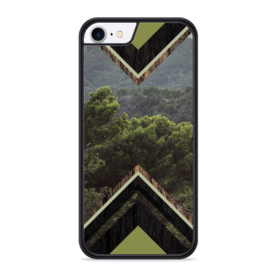 Cazy Hardcase hoesje geschikt voor iPhone 8 - Forest wood