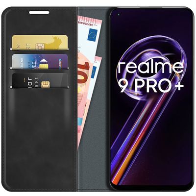 Cazy Wallet Magnetic Hoesje geschikt voor Realme 9 Pro+ - Zwart