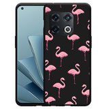 Hoesje Zwart geschikt voor OnePlus 10 Pro - Flamingo