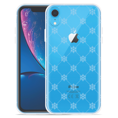 Cazy Hoesje geschikt voor iPhone Xr - Snowflake Pattern