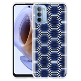 Hoesje geschikt voor Motorola Moto G41 - Blauwe Hexagons
