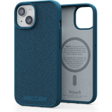 Njord Collections Fabric Hoesje geschikt voor iPhone 15 - Premium Stof - 100% gerecycled materiaal - Deep Sea