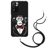 Hoesje met Koord Zwart geschikt voor Xiaomi Redmi Note 11 Pro+ - Smoking Chimp
