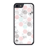 Hardcase hoesje geschikt voor iPhone 8 - Marmer Honeycomb