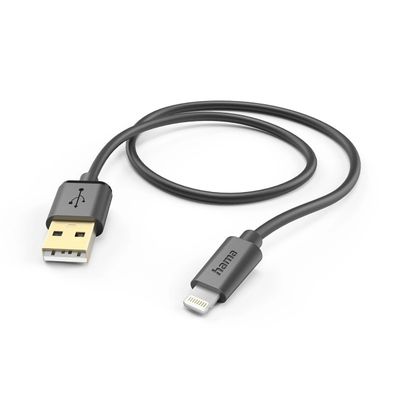 Hama USB-A naar Lightning Kabel - MFI gecertificeerd - 150cm - Zwart