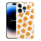 Hoesje geschikt voor iPhone 14 Pro - Oranje Bloemen