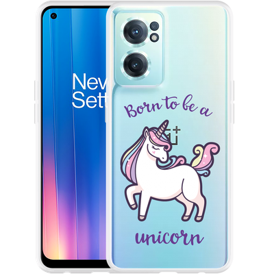 Cazy Hoesje geschikt voor OnePlus Nord CE2 - Born to be a Unicorn