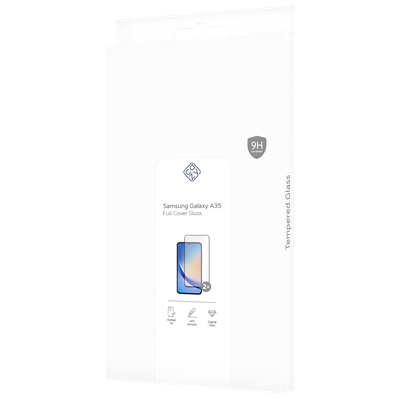 Cazy Full Cover Glass Screen Protector geschikt voor Samsung Galaxy A35 - Zwart - 2 stuks