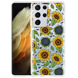 Hoesje geschikt voor Samsung Galaxy S21 Ultra - Sunflowers