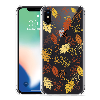 Cazy Hoesje geschikt voor iPhone Xs - Falling Leaves