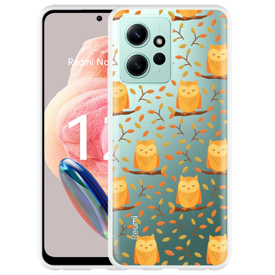 Cazy Hoesje geschikt voor Xiaomi Redmi Note 12 4G Cute Owls
