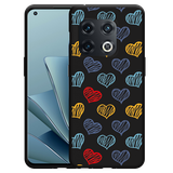 Hoesje Zwart geschikt voor OnePlus 10 Pro - Doodle hearts
