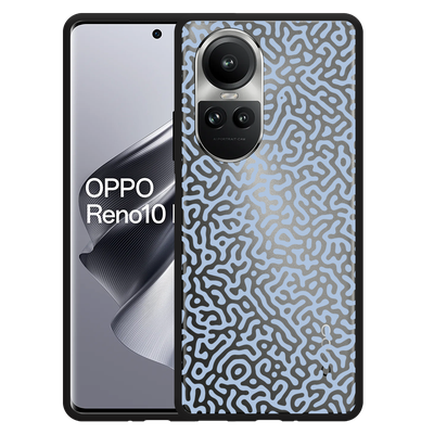 Cazy Hoesje Zwart geschikt voor Oppo Reno10 Pro 5G Blauwe Doodle