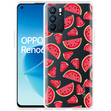 Hoesje geschikt voor Oppo Reno6 5G - Watermeloen