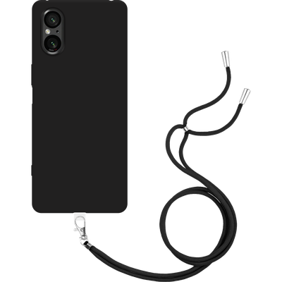 Just in Case Sony Xperia 5 V - Soft TPU Case with Necklace Strap - Black