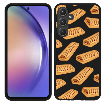 Cazy Hoesje Zwart geschikt voor Samsung Galaxy A55 Frikandelbroodjes