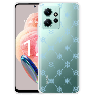 Cazy Hoesje geschikt voor Xiaomi Redmi Note 12 4G Snowflake Pattern