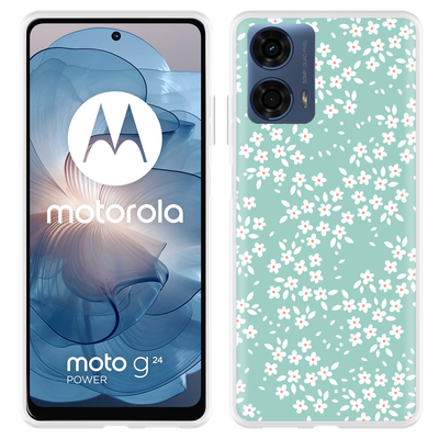 Cazy Hoesje geschikt voor Motorola Moto G04/G04s/G24/G24 Power Lente Bloesems