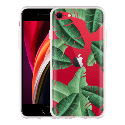 Cazy Hoesje geschikt voor iPhone SE 2020 - Palm Leaves