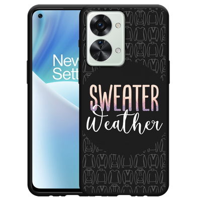 Cazy Hoesje Zwart geschikt voor OnePlus Nord 2T - Sweater Weather