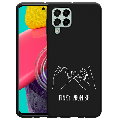 Cazy Hoesje Zwart geschikt voor Samsung Galaxy M53 - Pinky Promise