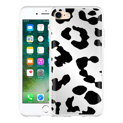 Cazy Hoesje geschikt voor iPhone 7 - Luipaard Zwart Wit