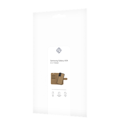 Cazy Uitneembare 2-in-1 Bookcase geschikt voor Samsung Galaxy A54 - Magnetische Backcover - Hoesje met Pasjeshouder - Taupe