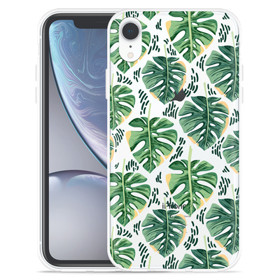 Cazy Hoesje geschikt voor iPhone Xr - Palm Leaves Large