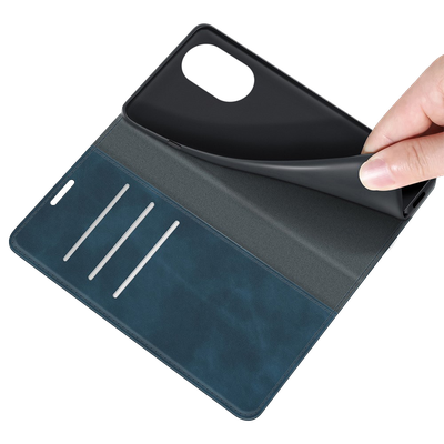 Cazy Wallet Magnetic Hoesje geschikt voor Oppo A17 - Blauw