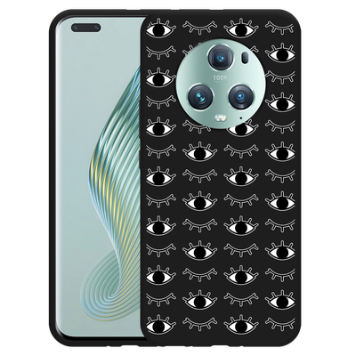 Cazy Hoesje Zwart geschikt voor Honor Magic5 Pro I See You