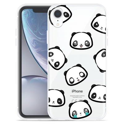 Cazy Hoesje geschikt voor iPhone Xr - Panda Emotions
