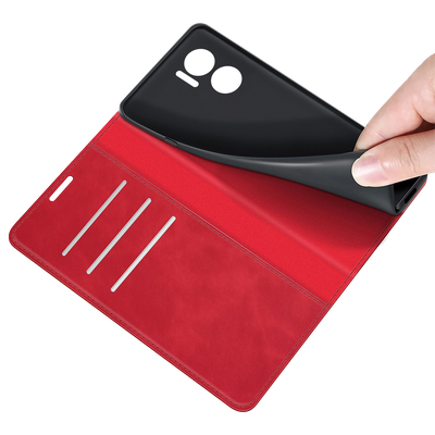 Cazy Wallet Magnetic Hoesje geschikt voor Xiaomi Redmi 10 5G - Rood