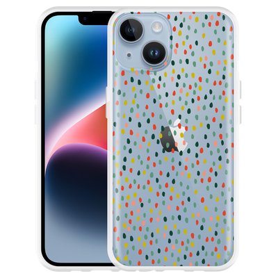 Cazy Hoesje geschikt voor iPhone 14 - Happy Dots