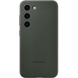 Samsung Hoesje geschikt voor Galaxy S23+ - Siliconen Case - Khaki