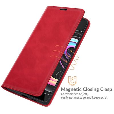 Cazy Wallet Magnetic Hoesje geschikt voor Motorola Edge 20 Pro - Rood
