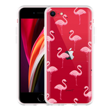 Hoesje geschikt voor iPhone SE 2020 - Flamingo