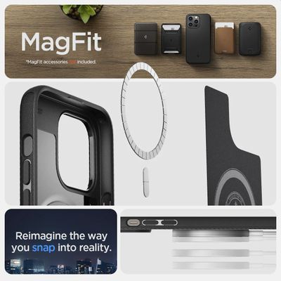 Hoesje geschikt voor iPhone 14 Pro Max - Spigen Mag Armor Case Magfit - Zwart